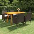 thumbnail image 1 of vidaXL 5 Piece Garden Dining Set Brown, 1 of 5
