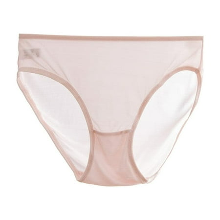 

NMM Global Mulberry Silk Bikini Panties for Women Ultra Breathable Underwear with 360 Stretch Pink