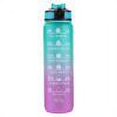 thumbnail image 1 of Termos para agua de 1000 ml Escala de tiempo Fitness Deportes Bicicleta Taza de agua (Verde + Púrpura), 1 of 5