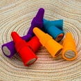 thumbnail image 3 of Lot de 10 bouchons de vin,en silicone réutilisables pour bouteille de boisson avec bouchon en liège pour garder le vin frais – Rouge, bleu, orange, violet, noir Rojo Verde MX-0133811FYD, 3 of 4