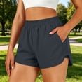 thumbnail image 2 of Hurxie Athletic Shorts for Women 3" - High Waisted Quick Dry for Running Workout Gym Track with Pocket Dark Gray,2XL, 2 of 7