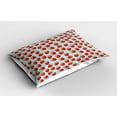 thumbnail image 2 of Ambesonne Strawberry Pillow Sham 2 Pack, Romantic Vintage, 26"x20", Green Pale Blue, 2 of 3