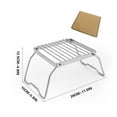 thumbnail image 3 of Camp Grill with Foldable Legs - Stainless Steel Grill Grate for Gas Stove-Ultralight Mini Campfire Stand - Portable Outdoor Grill Grid for Backpacking/Camping/Hiking/Picnic/Traveling/Fishing, 3 of 8