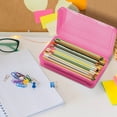 thumbnail image 1 of Herunwer Plastic Pencil Box Large Capacity Pencil Boxes Clear Boxes With Snap-tight Lid Stackable And Stylish Office Supplies Storage Organizer Box, 1 of 4