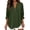 Green #1, variant on Womens Henley Tops Rolled Up Sleeve Shirts Button Up V Neck Pullover Cotton Curved Hem Shirt with Fake Flap Pocket Green S