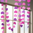 thumbnail image 3 of Heart Shape Hanging Paper Garland, Colorful Craft 4M Length Paper Garland for Wedding Party Decoration, 3 of 7