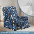 thumbnail image 4 of Renewold Recliner Chair Cover Thick Reclining Cover Stay in Place Lazy Boy Recliner Chair Slipcover 4 Pieces Living Room Home Decor Heavy Duty, Camo Hunting Forest Blue, 4 of 8