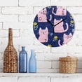 thumbnail image 3 of Cute Pink Cats with Flowers Round Wall Clock Silent Battery Operated Home Decor for Living Room Bedroom, 3 of 7
