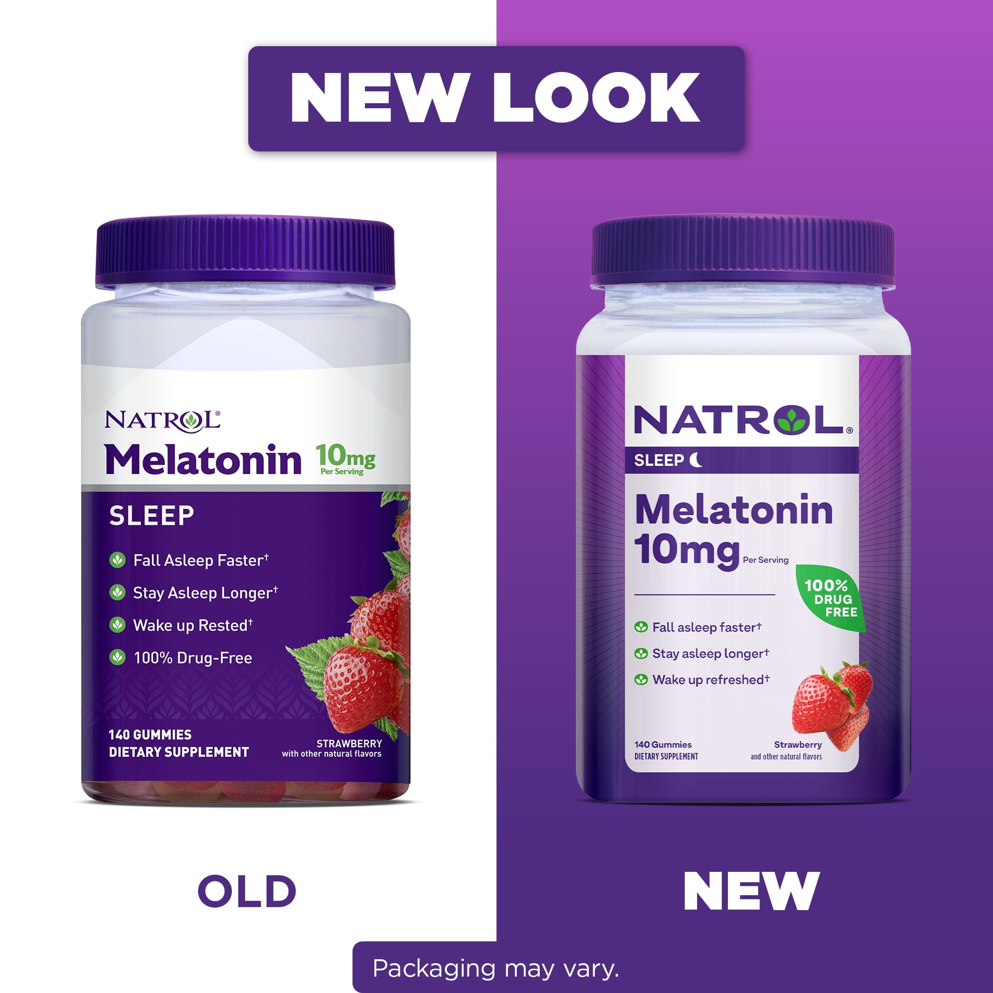 Natrol Melatonin Sleep Aid Gummies, Fall Asleep Faster, Strawberry, 10mg,  140 Count - Walmart.com