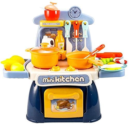 Kitchen Playset Toy Kids Pretend Play Toys For Girls Cooking Sets Role Playing 