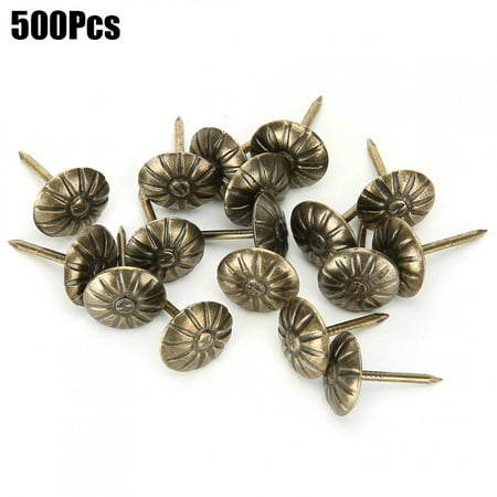 

2024 500Pcs 11 x 16mm Bubble Nail Chrysanthemum Pattern Retro Bronze Iron Sofa Fixed Decoration