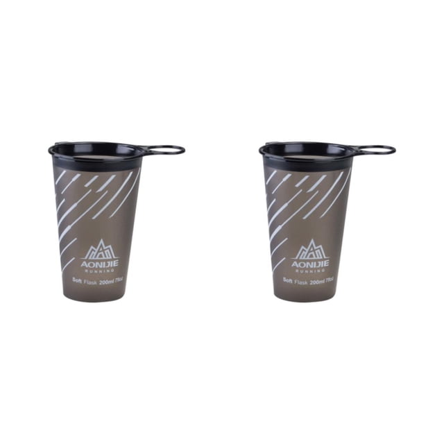 Sonducket Botellas De Agua Soft Flask Convenientes Y Portátiles Para Actividades Al Aire Libre Botella De Agua Plegable Gris 200 Ml Gris 200ml 2Conjunto