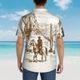 thumbnail image 6 of Balery Western Desert Cowboys Print Men's Hawaiian Shirts Short Sleeve Beach Shirt Relaxed Fit Vacation Button Down Shirts-Medium, 6 of 9