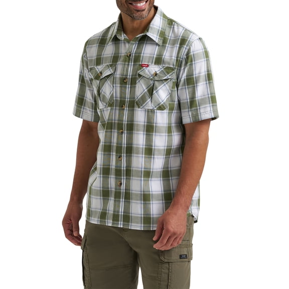 Wrangler® Men's Relaxed Stretch Poplin Shirt, Sizes S-5XL