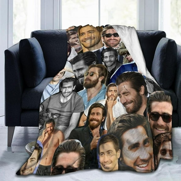 Jake Gyllenhaal Blanket Soft and Warm Lightweight Fluffy Throws Blankets Rug Carpet Gift for Beach Yoga Bedroom Living Room Decoration Sofa Camping Trip Dorm Decor All Season
