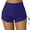 Dark Blue, variant on High Waisted Swim Shorts For Women UPF50+ Maternity Plus Size Quick-Dry Swimwear Tummy Control Side Tie Print Beach Vacation Retro