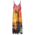thumbnail image 3 of Sunset Jumping Dolphin Design Sleeveless Dress Woman Fashion Long Dresses Women's Summer Suit Dress 2025, 3 of 6