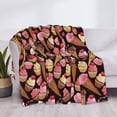 thumbnail image 3 of Yiaed Ice Cream Cake Print Blanket Throw Blanket Soft Cozy Flannel Blanket for Home Bed Sofa Couch Chair-80"x60", 3 of 6