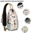 thumbnail image 2 of Retro Horse Crossbody Backpack with Rural Wild Horse and Pony Print, Floral Pattern Sling Bag, Lightweight Anti-theft Travel Daypack for Horse Lovers, Farm Style, Commuting, Short Trips, Gym, 2 of 6