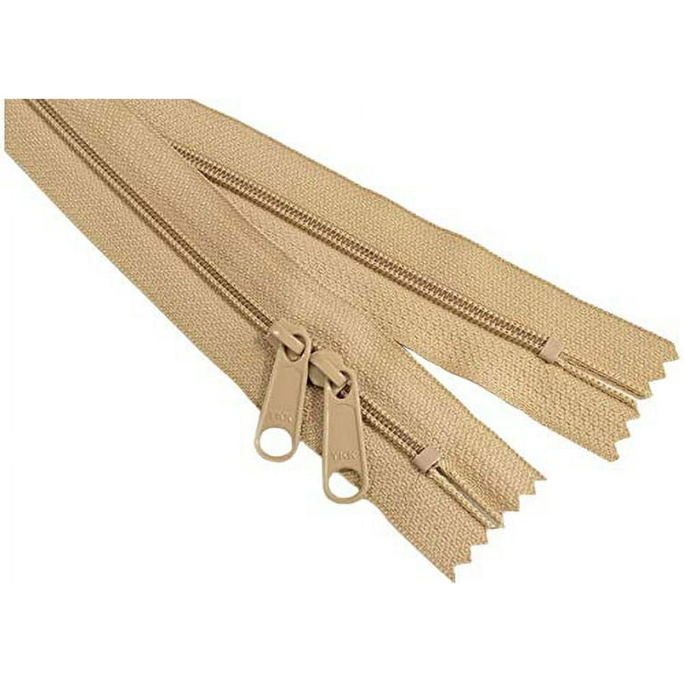30 Inches Double Slide Zippers - YKK #4.5 Coil with Closed Bottom Two Head  to Head Long Zipper Pulls. - Assorted Colors - Choose Quantity - Made in