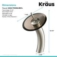 thumbnail image 6 of Kraus Tall Waterfall Bathroom Faucet for Vessel Sink with Clear Brown Glass Disk, Satin Nickel Finish, 6 of 10