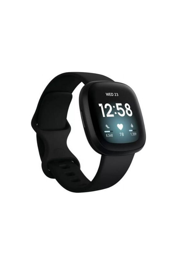 Restored Fitbit FB511BKBK Versa 3 Smartwatch Black (Refurbished)