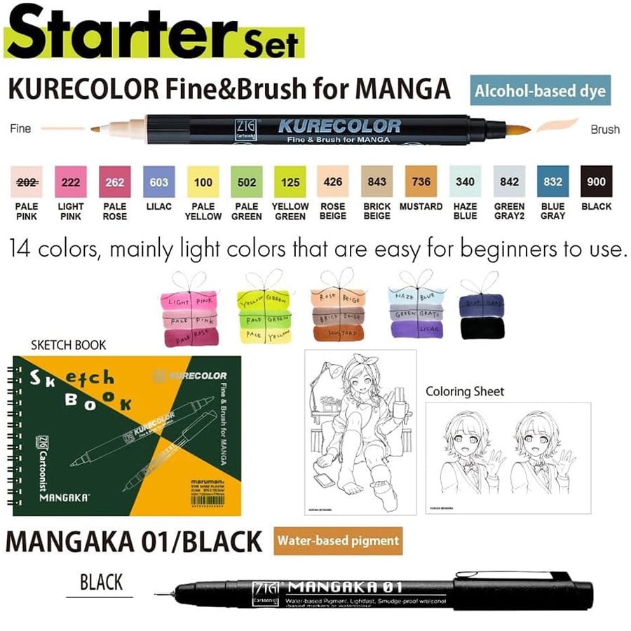 Kurecolor Fine & Brush Starter Set
