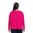 thumbnail image 6 of Terra & Sky Plus Size Cut Out Knit Top, 2-Pack, 6 of 6