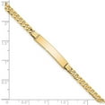 thumbnail image 2 of 5.5mm 14k Solid Yellow Gold Flat Curb Link ID Bracelet 7 Inch Identification Bracelet for Women, 2 of 2