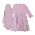 thumbnail image 4 of Otqutp Lace Muslim Abaya for Girls 𝗜slamic Prayer Abayas Dress with Hijab Kids Ramadan Kaftan Robe Dresses 𝗗ubai Outfits, 4 of 6