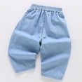 thumbnail image 4 of Angala Toddler Girls Denim Pants Carrot Leg With Lightweight Breathable Fall Casual Girls Baggy Pants Size 3-4 Years Light blue, 4 of 5