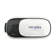 Voggles 3D VR Virtual Reality Headset for iPhone and Android Devices up to 6 Inches Long (Visionary 3 Black)