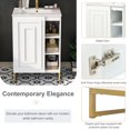 thumbnail image 6 of Harper & Bright Designs 24" White Bathroom Vanity Sink Combo for Small Space, Modern Vanity with Ceramic Basin, Gold Legs and Semi-open Storage(Faucet Not Included), 6 of 16