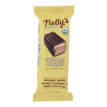 Nelly s Organics - Bar Caramel Nougat - Case Of 9 - 1.6 Oz