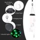 thumbnail image 2 of Lámpara solar LED de carillón con luces cambiantes, resistente al agua IP65, ideal para decorar jardines, patios y fiestas con diseños de estrellas y lunas., 2 of 7