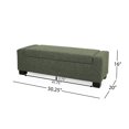thumbnail image 3 of GDF Studio Korvallis Korvallis Indoor Fabric Storage Ottoman Single, Blackish Green, 3 of 9