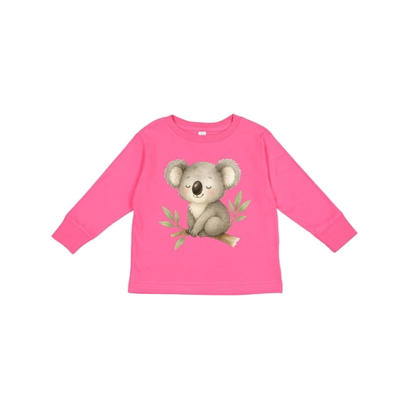Inktastic Sleepy Koala Boys or Girls Long Sleeve Toddler T-Shirt