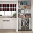 thumbnail image 5 of LALILO Kitchen Curtain Valance Red Black And White Rod Pocket Window Curtain 52"x 18" Set of 2, 5 of 6