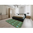 thumbnail image 5 of Ahgly Company Machine Washable Indoor Square Transitional Green Area Rugs, 3' Square, 5 of 7