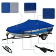 thumbnail image 4 of Trailerable Boat Cover, Heavy Duty Waterproof Boat Cover, 17-19FT UV Resistant Marine Grade Outboard Cover Compatible for Bass Boat, Fits Bayliner Tri-Hull V-Hull Fishing Runabout Boat, Dark Blue, 4 of 5