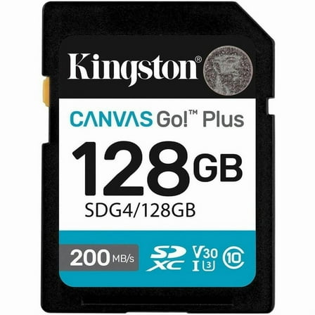 Kingston Canvas Go! Plus 128 GB Class 10/UHS-I (U3) V30 SDXC