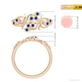 thumbnail image 5 of ANGARA Natural Nature Inspired Pave-Set Sapphire Leaf and Vine Ring in 14K Rose Gold for Women (Size-1.3mm) | September Birthstone, Anniversary, Jewelry Gift for Women | Natural Blue Sapphire Ring, 5 of 10