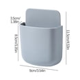 thumbnail image 3 of Wall Mounted Storage Box with Self-Adhesive Tape | Remote Control & Phone Holder | Small Wall Hanger for Office Desk, Bedroom, or Car | 1-Pack, 3 of 3