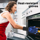 thumbnail image 5 of Guantes para horno Guantes resistentes al calor de 932 °F, guantes para parrilla resistentes a cortes, guantes de silicona antideslizantes para barbacoa, guantes de cocina seguros para cocinar, 5 of 5