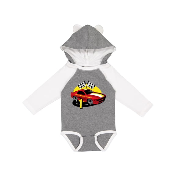 Inktastic Race Car 1st Birthday Boys Long Sleeve Baby Bodysuit