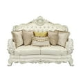 thumbnail image 2 of ACME Adara Faux Leather Loveseat with 5 Pillows in White and Antique White, 2 of 5