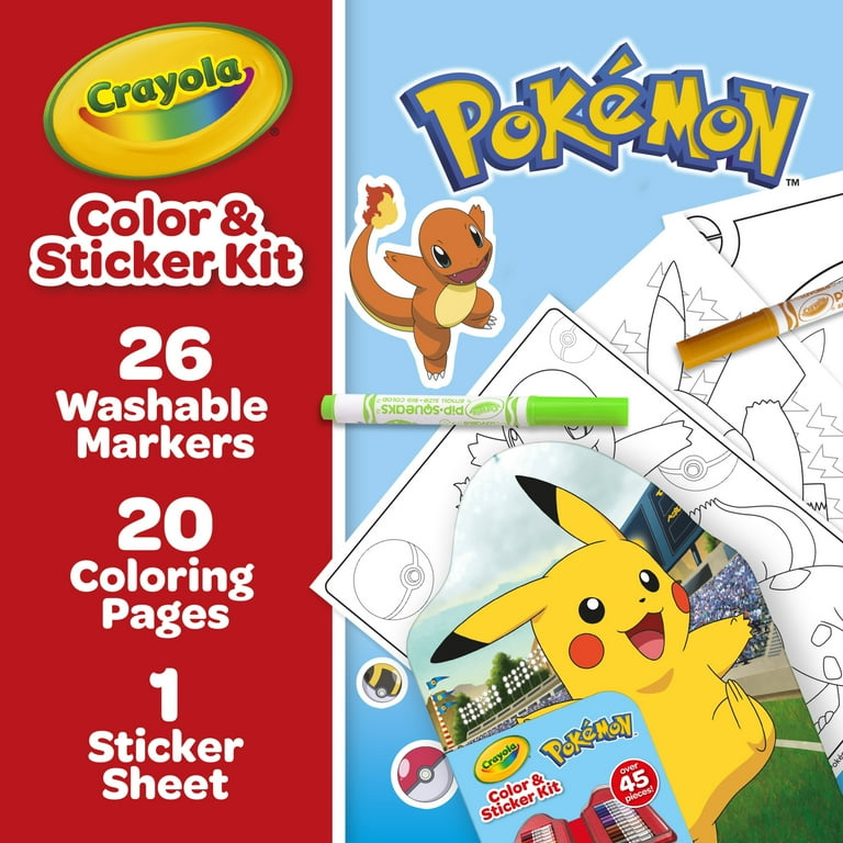 CRAYOLA - Set Créatif Pokémon 5 en 1, avec Pages à colorier, Marqueurs, Crayons de couleur, Stickers, 60 Pièces, Cadeau pour Garçons et Filles, à partir de 4 ans | Votre wishlist sur CRAYOLA - Set Créatif Pokémon 5 en 1, avec Pages à colorier, Marqueurs, Crayons de couleur, Stickers, 60 Pièces, Cadeau pour Garçons et Filles, à partir de 4 ans | Votre wishlist sur