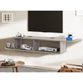 thumbnail image 6 of Floating TV Shelf, 55" Floating TV Stand with Storage, Floating Entertainment Center for Wall, Floating Shelf for Under TV, Living Room, Grey, 6 of 14