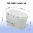 thumbnail image 4 of BN-6100S, 1-Piece 1.28 GPF Tankless Elongated Smart Bidet Toilet in White, Auto Flush, Heated Seat with Soft Close, 4 of 8