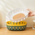thumbnail image 6 of SSBSM Organizer Basket Food Grade High Durability PP Material Fruit Vegetable Drain Basket Storage Container Home Supplies, 6 of 8